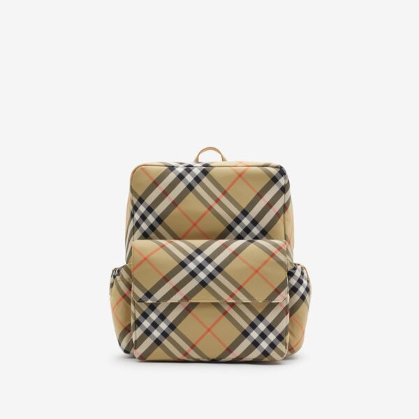 Check Nylon Backpack