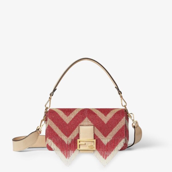 Fendi Two-Tone Beads And Fringes Baguette